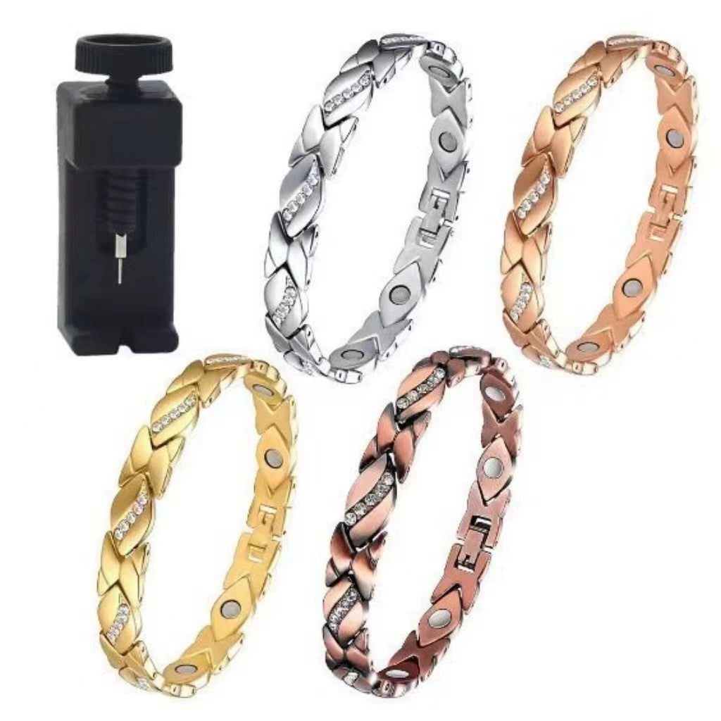 Magnetic Bracelet Watch Chain – Unisex Adjustable Alloy Wristband | 50+ Styles
