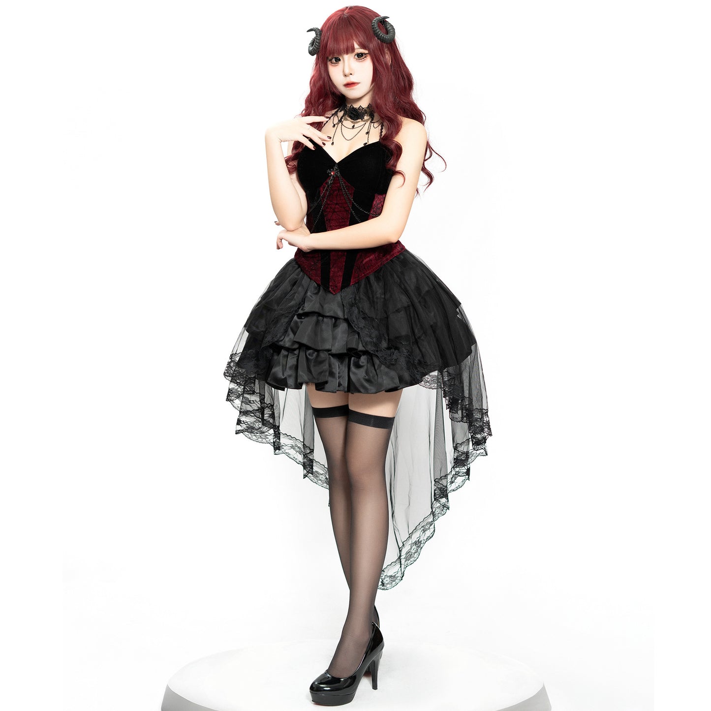 Dark Gothic Vampire Witch Costume – Women's Halloween & Cosplay Set