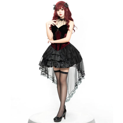 Dark Gothic Vampire Witch Costume – Women's Halloween & Cosplay Set