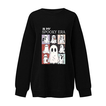 Women's Halloween Ghost Sweatshirt – Cute Spooky Pullover for Fall