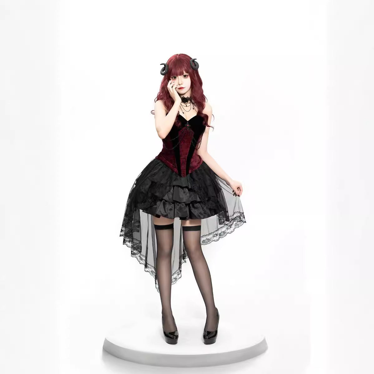 Dark Gothic Vampire Witch Costume – Women's Halloween & Cosplay Set
