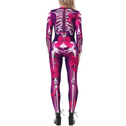 Women's Halloween Jumpsuit – Funny Long Sleeve One-Piece Costume S–2XL