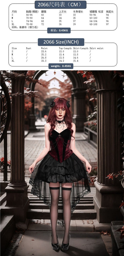 Dark Gothic Vampire Witch Costume – Women's Halloween & Cosplay Set