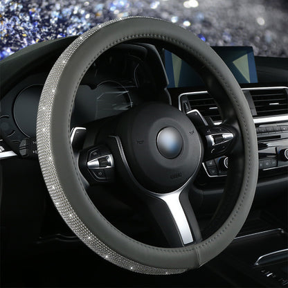 Diamond Steering Wheel Cover for Women – Bling Crystal Car Accessory | 9 Colors