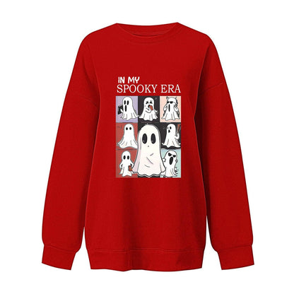 Women's Halloween Ghost Sweatshirt – Cute Spooky Pullover for Fall