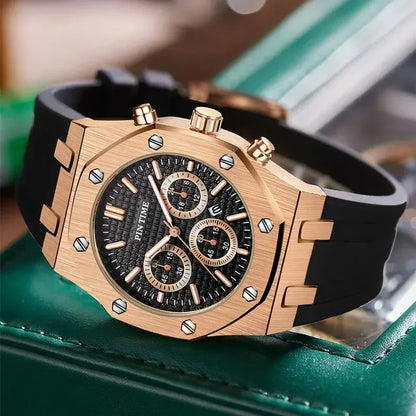 Men's Multi-Function Sports Watch – Waterproof, 43mm Dial, 6 Color Options