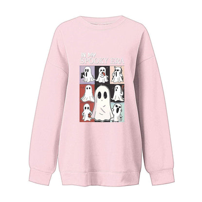 Women's Halloween Ghost Sweatshirt – Cute Spooky Pullover for Fall