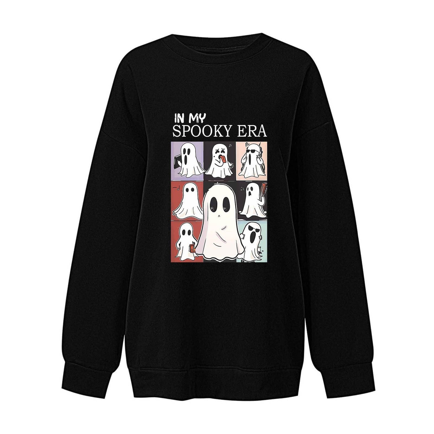 Women's Halloween Ghost Sweatshirt – Cute Spooky Pullover for Fall