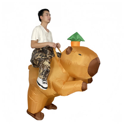 Rideable Capybara Inflatable Costume – Funny Halloween & Party Suit for Adults & Kids