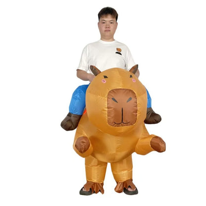 Rideable Capybara Inflatable Costume – Funny Halloween & Party Suit for Adults & Kids