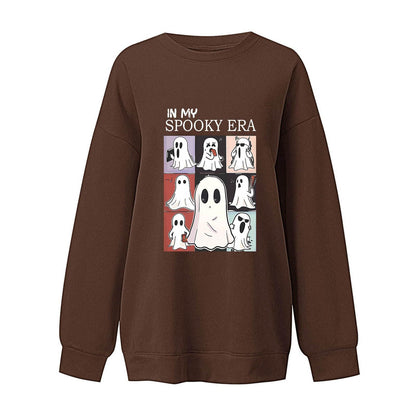 Women's Halloween Ghost Sweatshirt – Cute Spooky Pullover for Fall