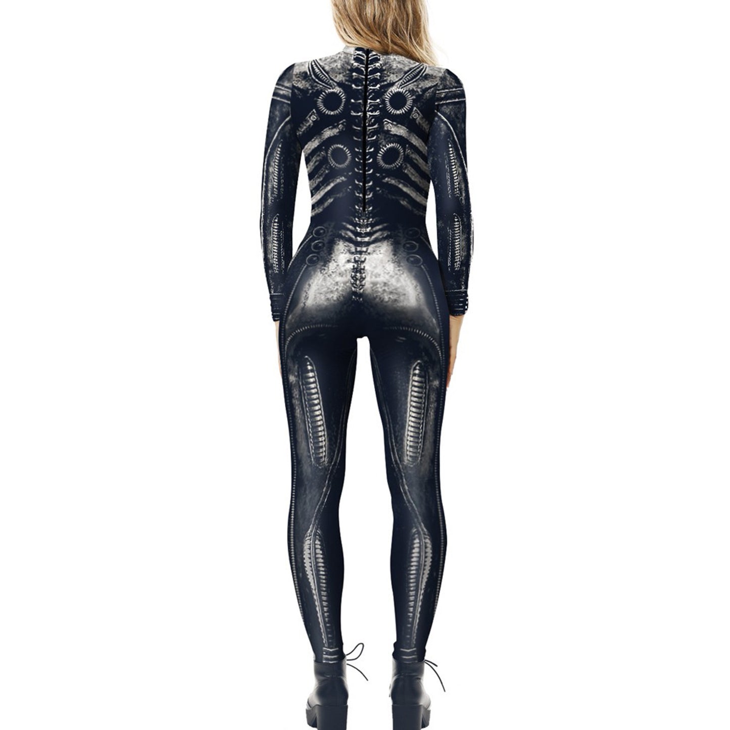 Women's Halloween Jumpsuit – Funny Long Sleeve One-Piece Costume S–2XL
