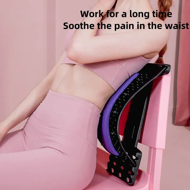 Back Stretcher Board – Adjustable Lumbar Support with Magnetic Massage Points for Home Use