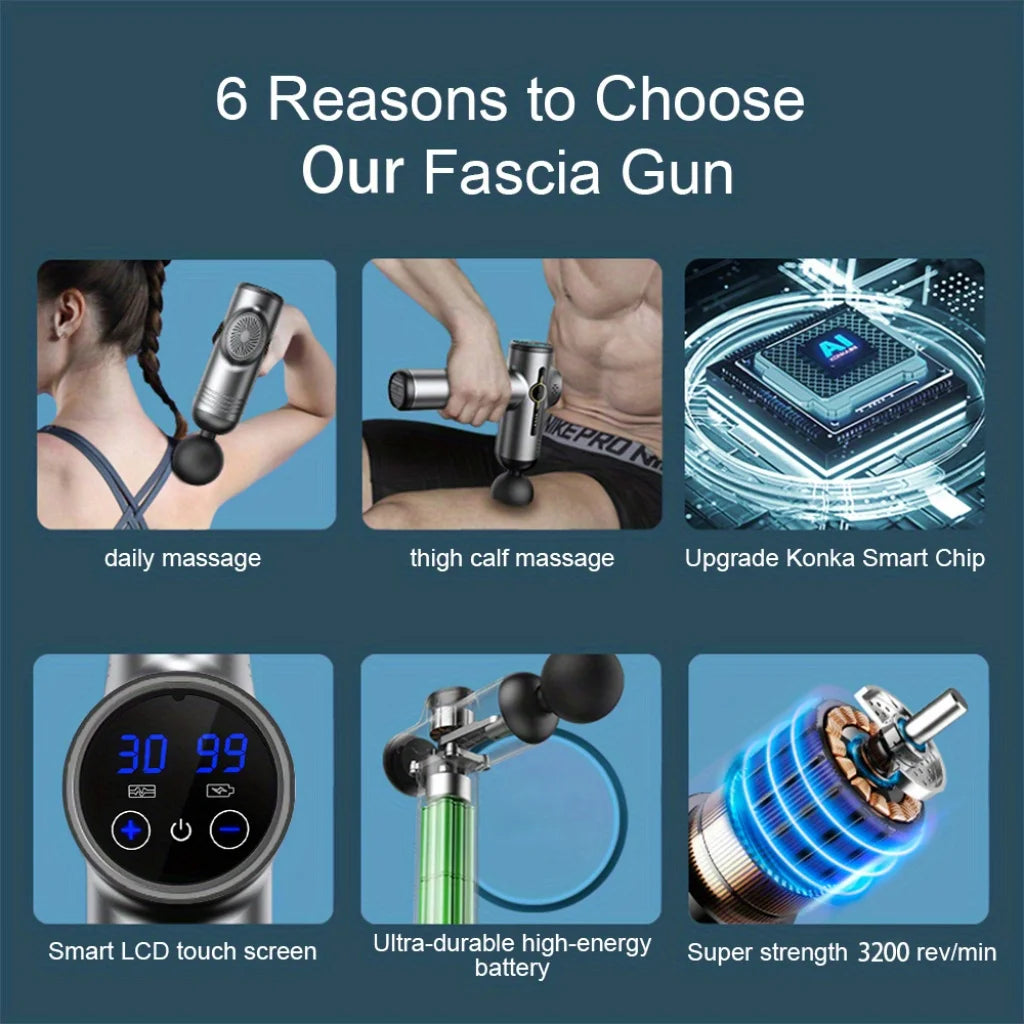 Professional Muscle Massage Gun – 99-Speed Deep Tissue Percussion Massager