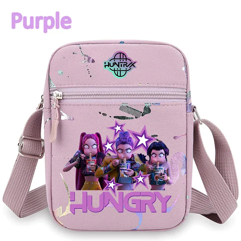 kpop Demon Hunters crossbody phone bag HUNTRX single shoulder pouch k-pop Rumi Huntrix coin wallet purse k pop Warriors Handbag