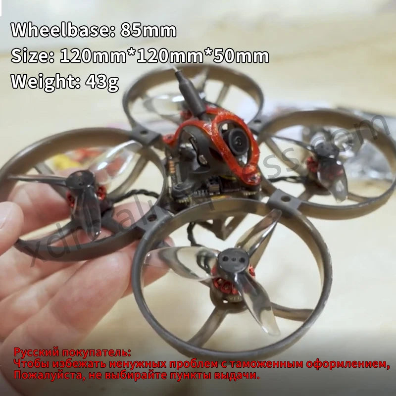 Happymodel Mobula8 Drone/Frame KIT 1-2S 85mm Micro FPV Whoop Quadcopter Drone 2.4G ELRS Receiver X12 AIO Brushless Motor New