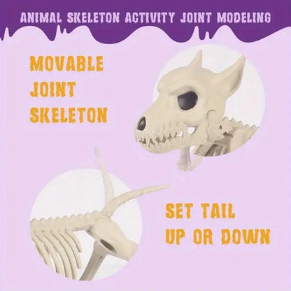 Halloween Animal Skeleton Decoration – Spooky Home Ornament & Yard Prop