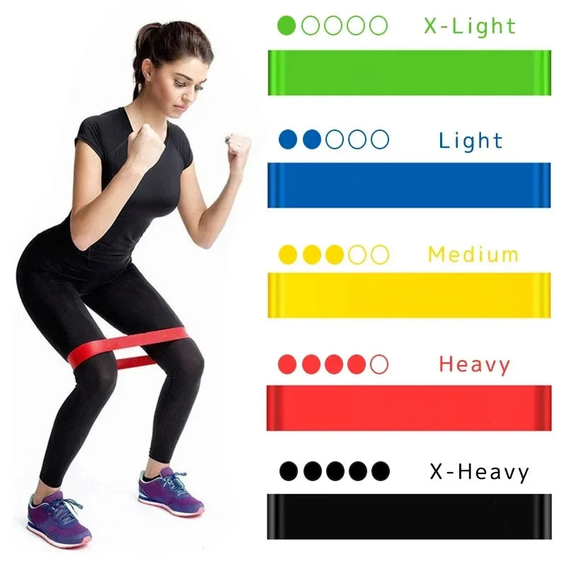 1/3/4Pcs Resistance Bands Yoga Band Fitness Exercise Training Hip Tension Band Leg Squat Dance Elastic Loop Stretch Band
