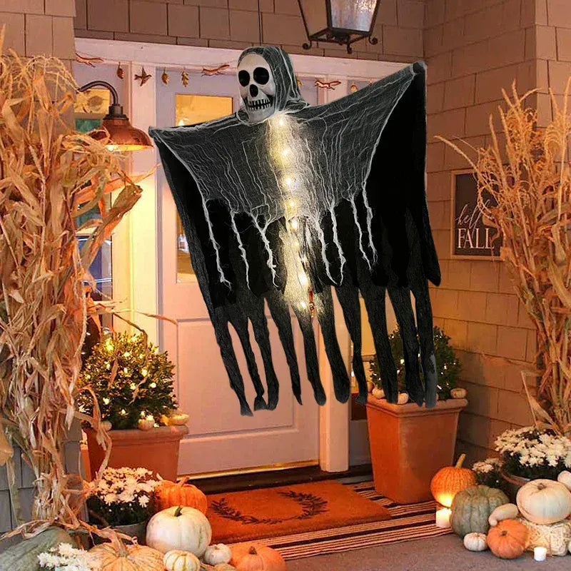 LED Halloween Skeleton Ghost Decoration – Glowing Spooky Indoor & Outdoor Decor