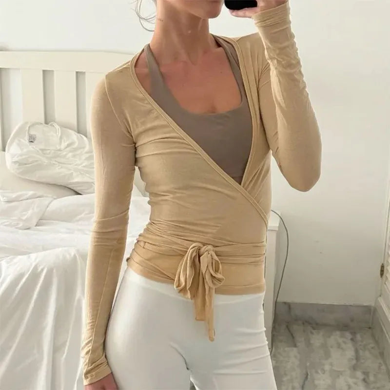 Women's 2-Piece Yoga Set – Slim Fit Crop Top & Leggings Sporty Matching Workout Outfit