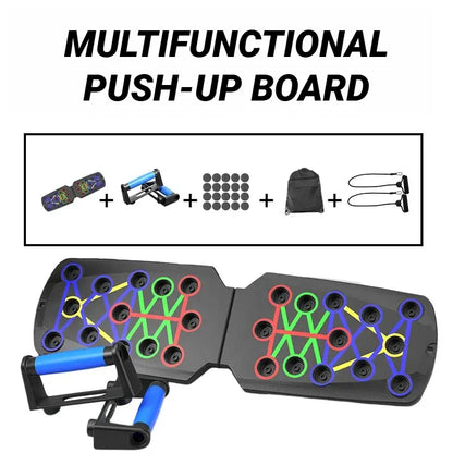 Portable Multifunctional Push-up Board - Fitness and Muscle Training Device Home Workout Set Foldable Push Up Bar Resistance