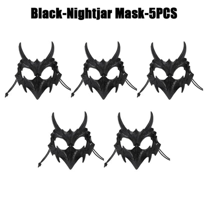 Halloween Skull Party Mask Anime Dragon God Skeleton Half Face Masks Bone Skull Animals Mask Cosplay Dance Prom Costume Props