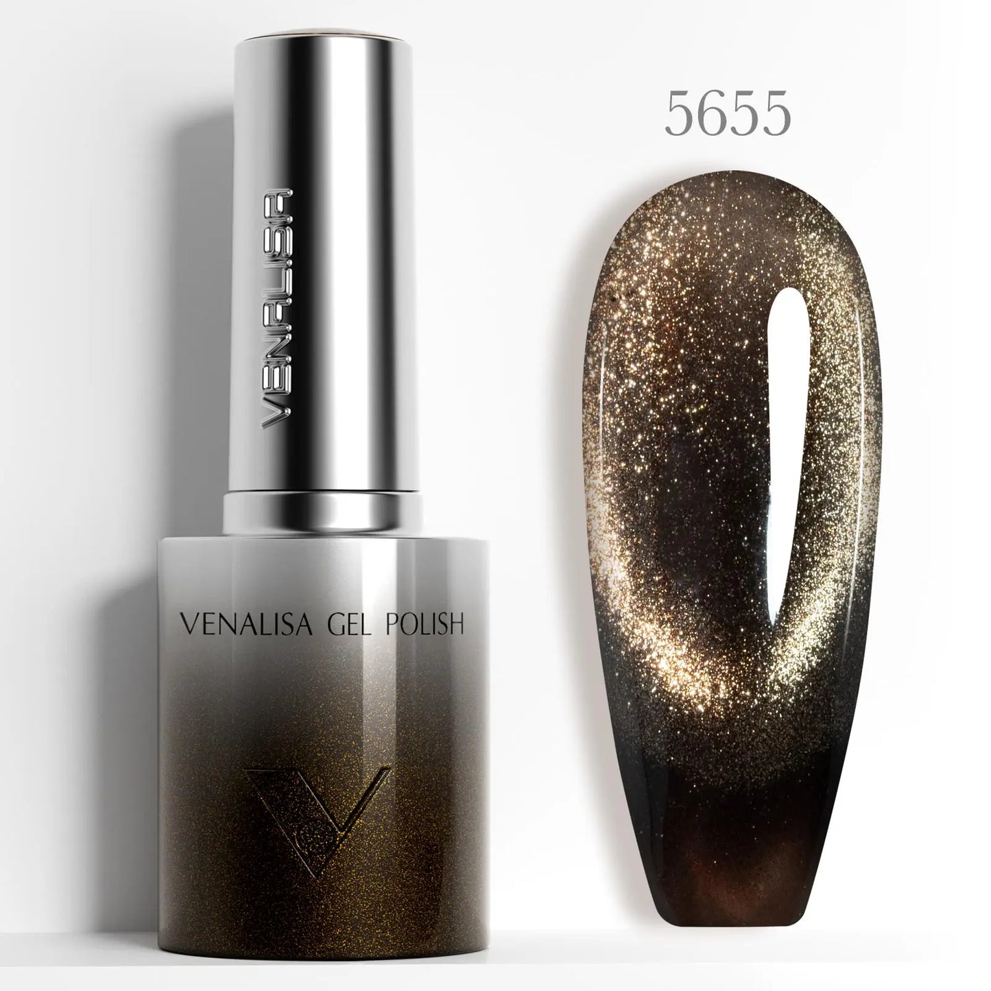 VENALISA 10ml Cat Eye Gel Nail Polish Ultra Sparkle Glitter Gel HEMA FREE TPO FREE Semi Permanent UV LED Soak Off Nail Manicure