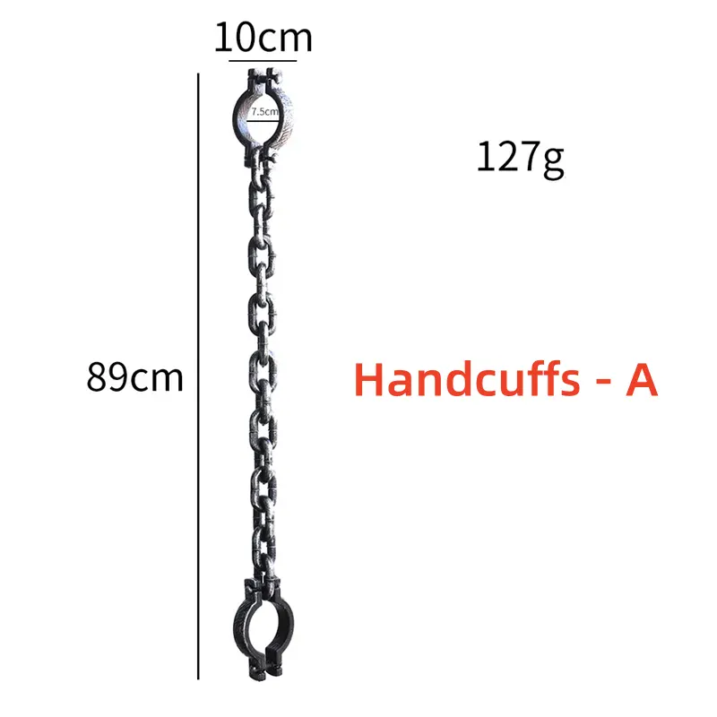 Halloween Costume Chain & Cuff Prop Set – Plastic Prisoner & Zombie Accessories
