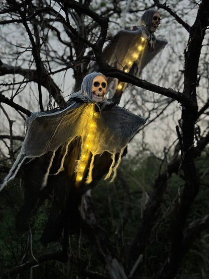 LED Halloween Skeleton Ghost Decoration – Glowing Spooky Indoor & Outdoor Decor