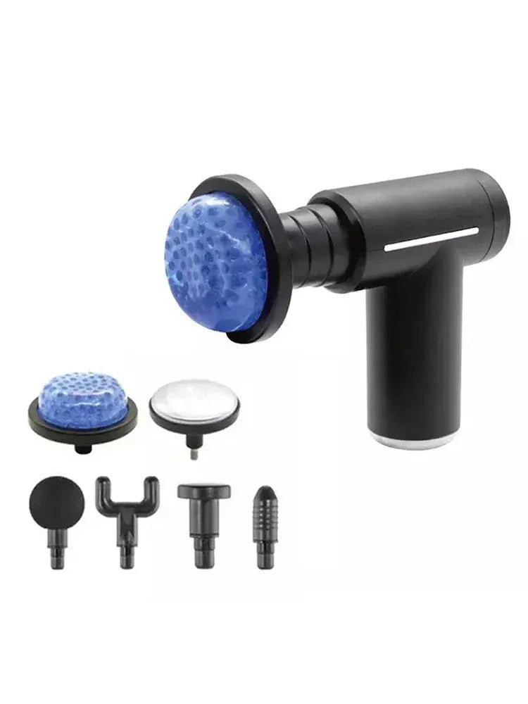 Cold & Hot Compress Massage Gun – 6-Head Percussion Fascia Gun with 6 Speed Settings