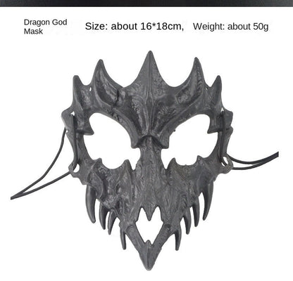 Dragon God Half Face Mask – Fierce COS Costume Mask for Halloween & Cosplay