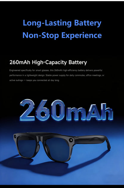 Smart Glasses with Camera – 100W HD Recording, High-Fidelity Audio & Wearable Tech