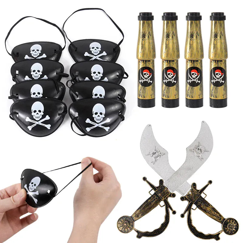 Pirate Party Decoration Kit – Hat, Pistol, Eye Patch & Costume Accessories Set