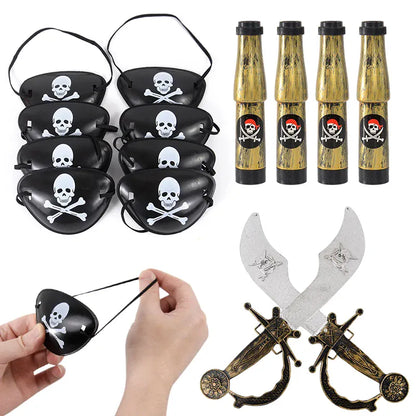 Pirate Party Decoration Kit – Hat, Pistol, Eye Patch & Costume Accessories Set