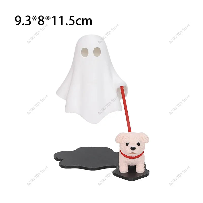 Ghost Dog LED Night Light – 3D Printed Warm Glow Spooky Desk Lamp