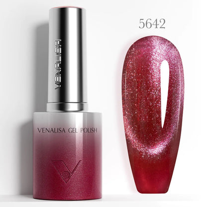 VENALISA 10ml Cat Eye Gel Nail Polish Ultra Sparkle Glitter Gel HEMA FREE TPO FREE Semi Permanent UV LED Soak Off Nail Manicure