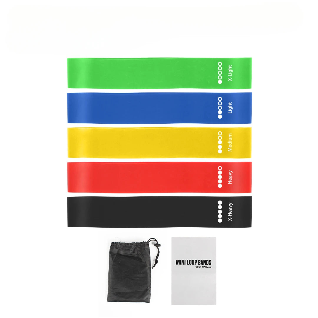 5PCS Resistance Bands for Men and Women Elastic Exercice Bands for Yoga Pilates Physical Therapy Home Gym Workout Stretch Bands