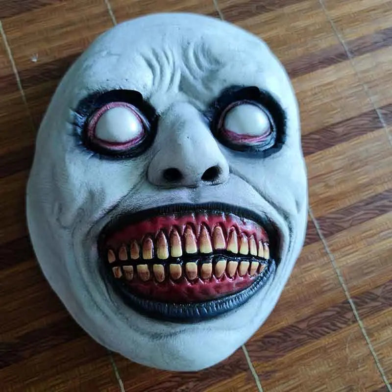 Halloween Horror Mask Toys Simulation Demon Cosplay Party Dress Up Props Accessories White Green Latex Prank Scare Scary Mask