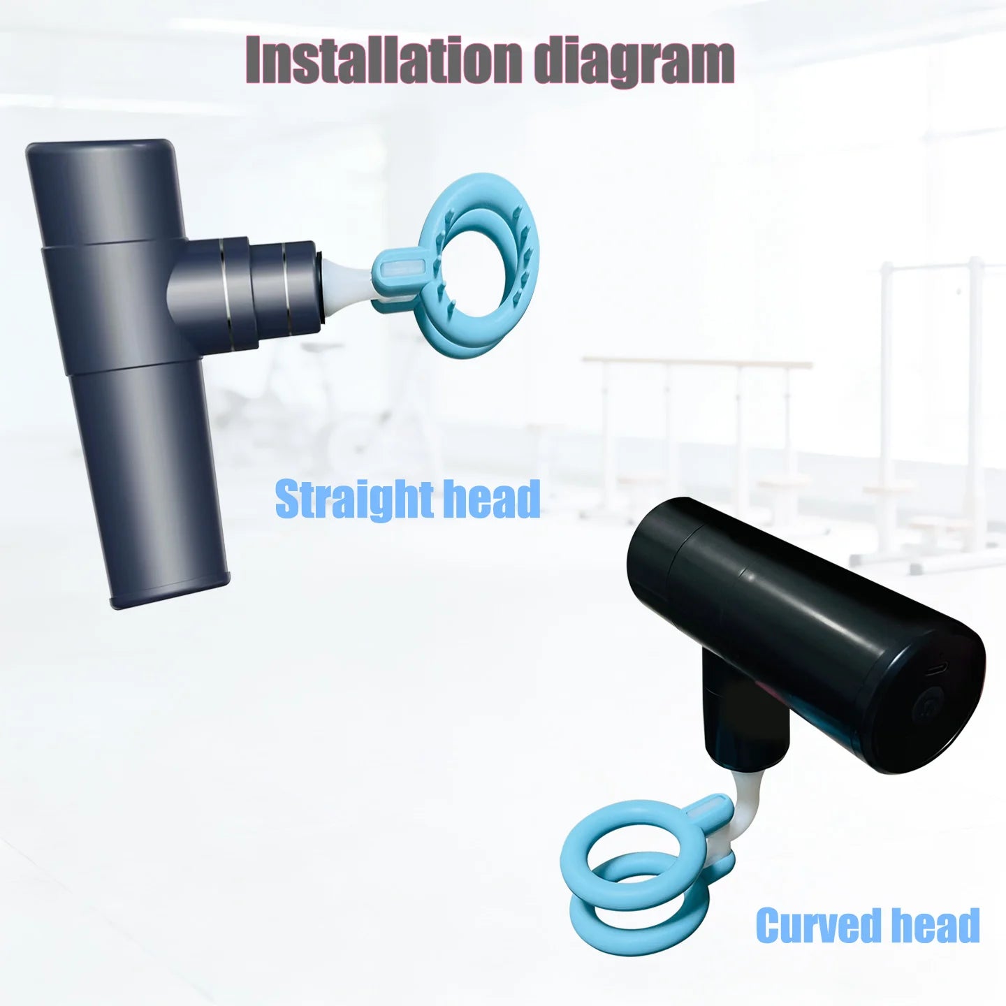 Massage Gun Head Attachments – Replacement Tips for 12mm & 19mm Shaft Massagers