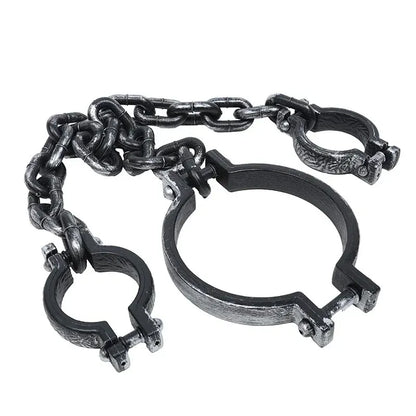 Halloween Costume Chain & Cuff Prop Set – Plastic Prisoner & Zombie Accessories