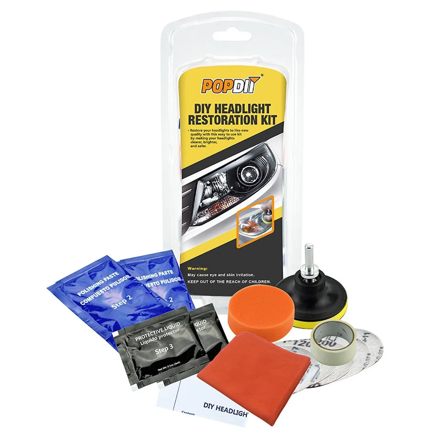 Car Headlight Restoration Kit