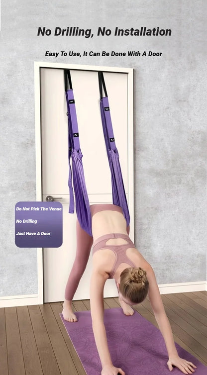 Aerial Yoga Strap – Adjustable Door-Mount Pull Rope for Yoga, Stretching & Splits Training
