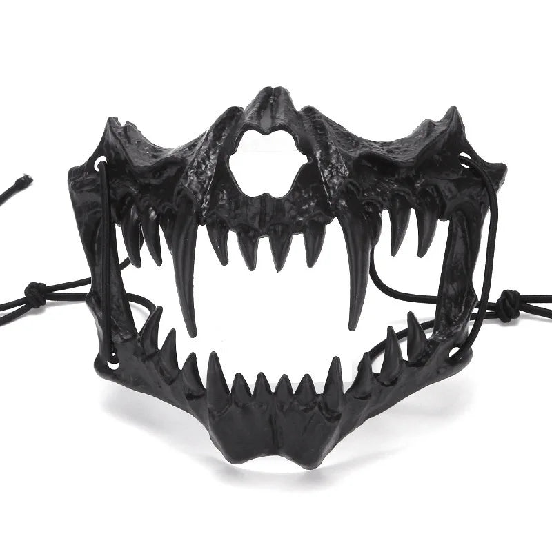 Dragon God Half Face Mask – Fierce COS Costume Mask for Halloween & Cosplay
