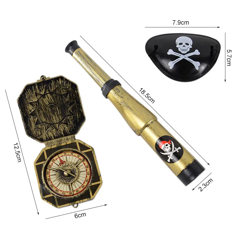 Pirate Party Decoration Kit – Hat, Pistol, Eye Patch & Costume Accessories Set