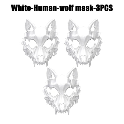 Halloween Skull Party Mask Anime Dragon God Skeleton Half Face Masks Bone Skull Animals Mask Cosplay Dance Prom Costume Props
