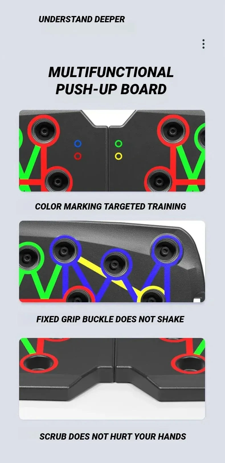 Portable Multifunctional Push-up Board - Fitness and Muscle Training Device Home Workout Set Foldable Push Up Bar Resistance