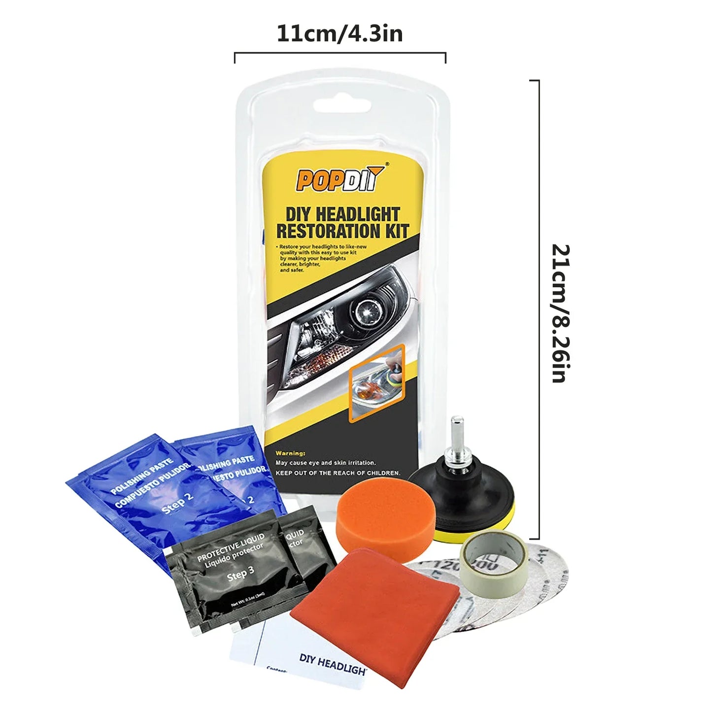 Car Headlight Restoration Kit