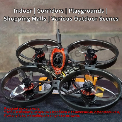 Happymodel Mobula8 Drone/Frame KIT 1-2S 85mm Micro FPV Whoop Quadcopter Drone 2.4G ELRS Receiver X12 AIO Brushless Motor New