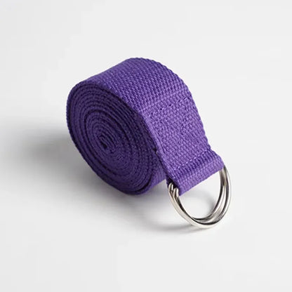 Yoga Strap – Adjustable D-Ring Stretching Belt for Yoga, Pilates & Flexibility Training