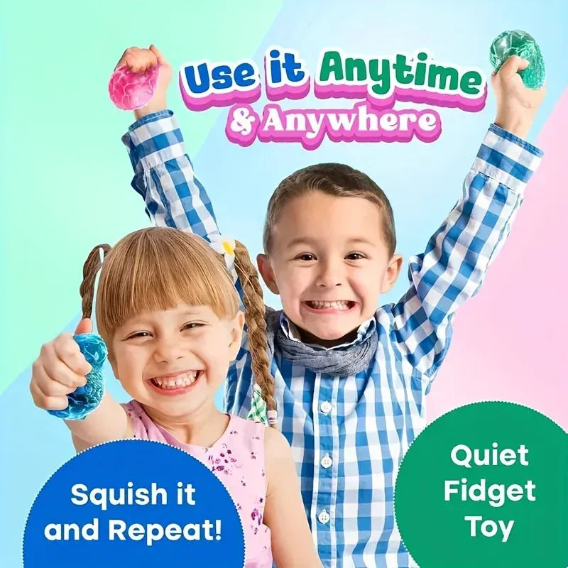 Fun Multicolor Ice Ball Squeeze Toy, Soft Pop & Pinch Sensory Fidget for Stress Relief, Cute Halloween Christmas Gift